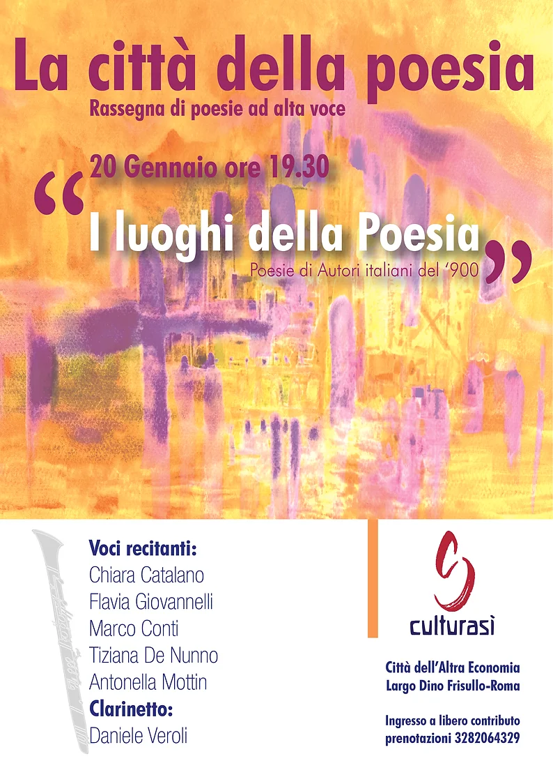 Lettura scenica durante La Città della Poesia