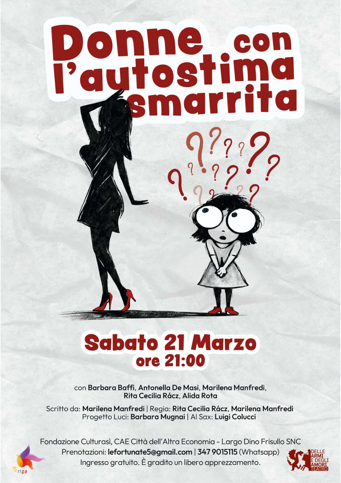 Locandina dello spettacolo Donne con l'autostima smarrita